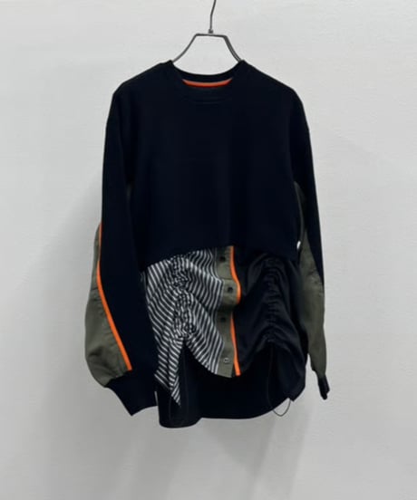 【R2503-SDN889】 Docking knit shirt（1741008）