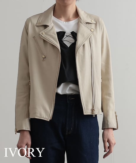 【R2403-LJK436】Lamb leather riders jacket (1680025)