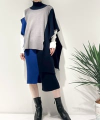 【R2503-BSK940】 Bicolor knit skirt (1741041)
