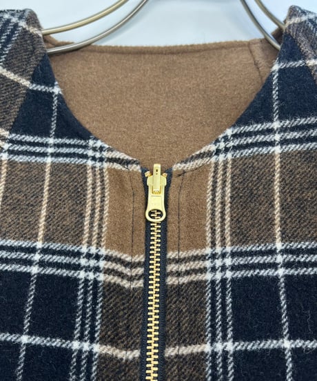 【R2503-RPO826】 Reversible wool poncho coat（1680046）