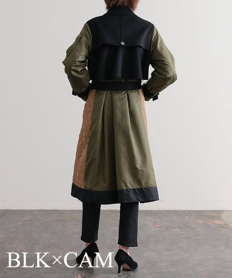 【R2403-DTC740】Docking long trench coat (1680042)