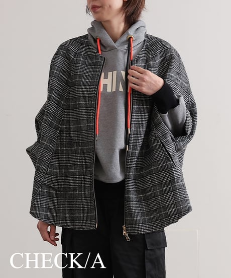 【R2403-RPC683】Reversible poncho coat（1680038)
