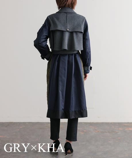 【R2403-DTC740】Docking long trench coat (1680042)