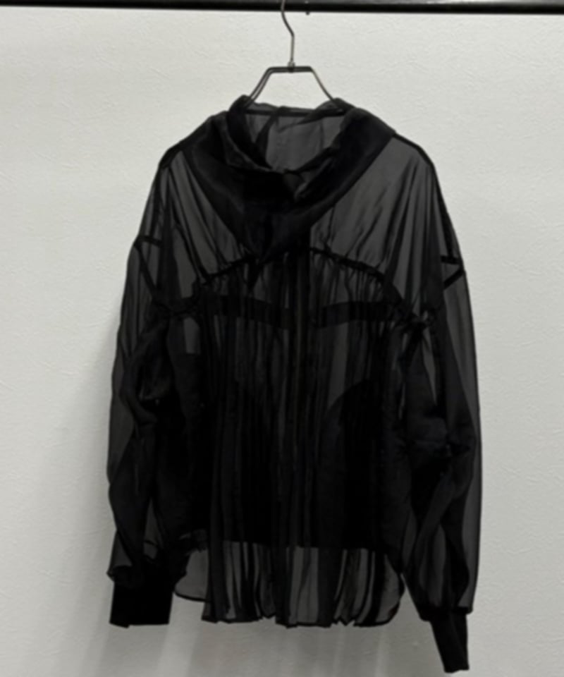 RISLEY Back pleats blouson シアー ブラック 近年 R2401-BPB628】Back pleats blouson (1740759) | R