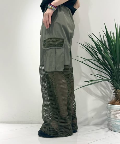 【R2601-MPT959】 Mesh panel cargo pants（1741078）