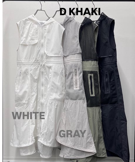【R2601-LSJ957】 Long sheer gilet dress (1741071）