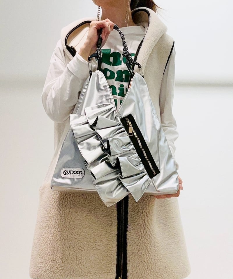 R2601-TFB37】Triangle mini bag with frills（1740