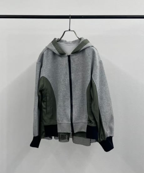 【R2601-BMP916】 Back mesh hoodie（1741022）