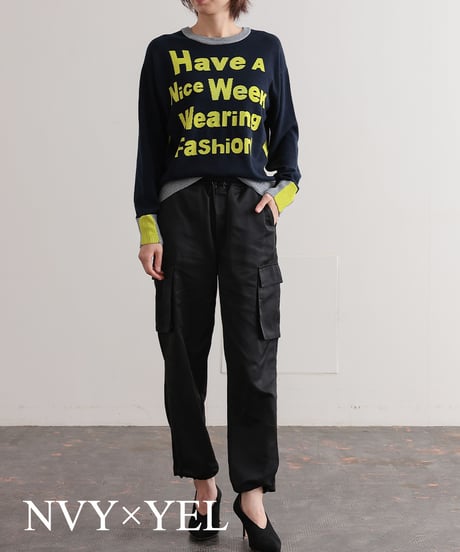 【R2403-BLN726】Intarsia knit (1740834)