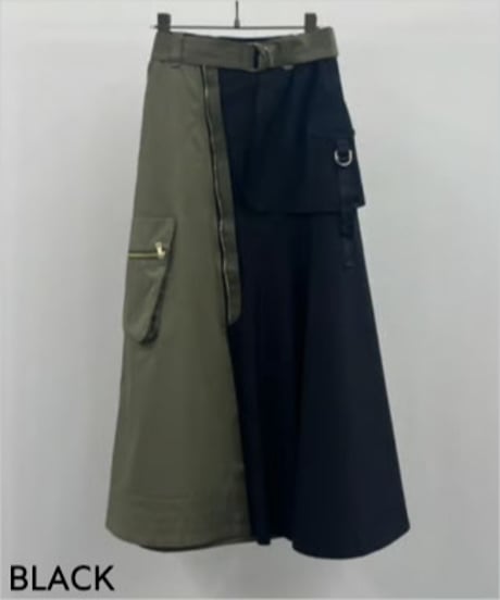 【R2601-LSK923】 Asymmetric military skirt (1741030)