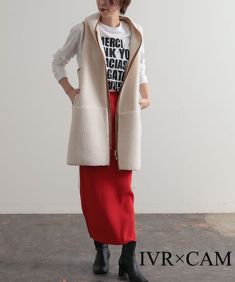 【R2303-RBV529】Reversible boa vest (1680028)