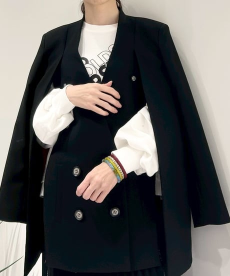 【R2601-MJK955】 Collarless shoulder jacket（1741043）
