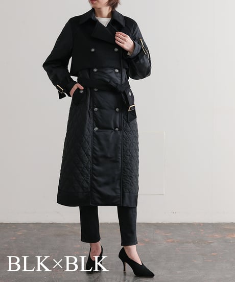 【R2403-DTC740】Docking long trench coat (1680042)