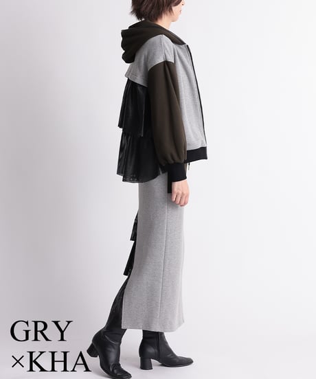 【R2403-BFP714】Back punching hoodie with frills (1740839)