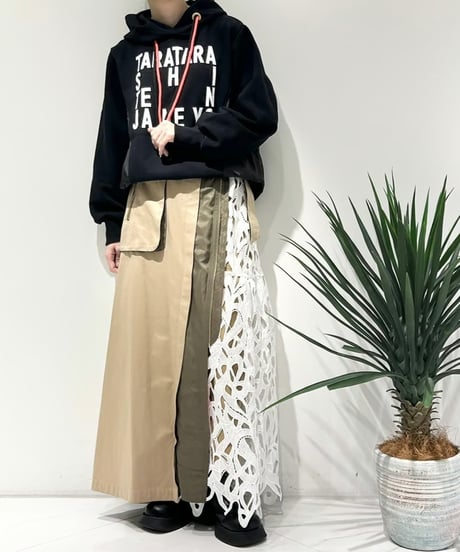 【R2501-DRS756】Asymmetry Lace skirt (1740878)