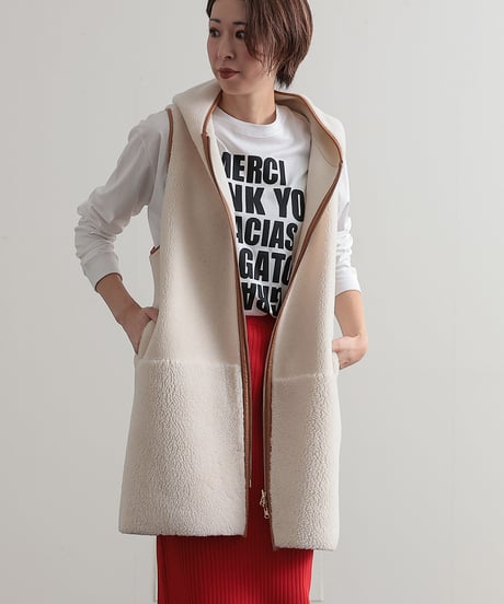 【R2303-RBV529】Reversible boa vest (1680028)