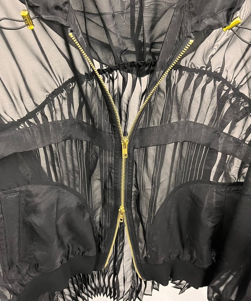 RISLEY Back pleats blouson シアー ブラック 近年 Issey Miyake Homme Plisse SS22 Pleated Jacket Issey Miyake
