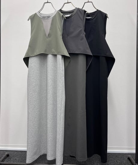 【R2601-LOP975】 Layered vest dress (1741092）