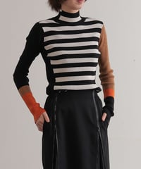 【R2403-BHN730】Bicolor high neck knit (1740836)