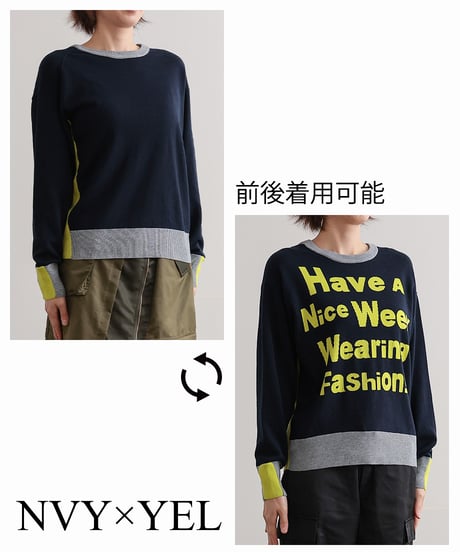 【R2403-BLN726】Intarsia knit (1740834)