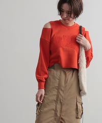 【R2403-LSW688】Shoulder slit short sweat (1740811)