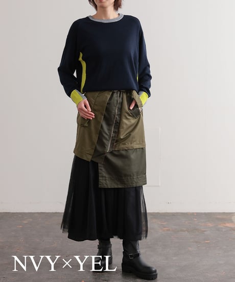 【R2403-BLN726】Intarsia knit (1740834)