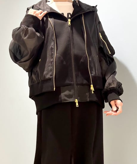 【R2501-MPK778】Shoulder MA-1 hoodie (1740899)