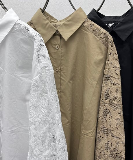 【R2601-RSS】 Lace panel shirt（1741151）