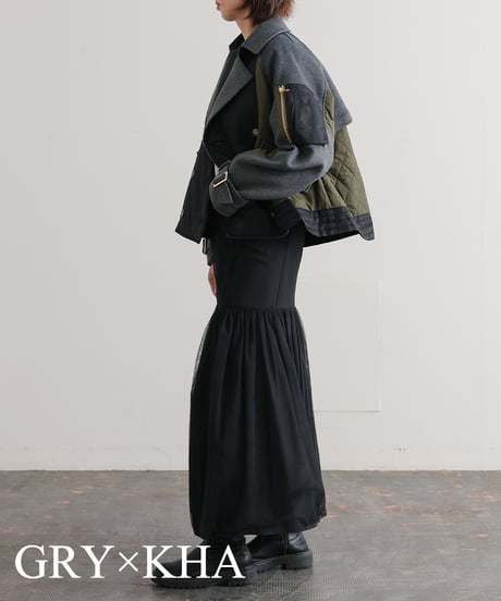 【R2403-DTC722】Docking short trench coat (1680041)