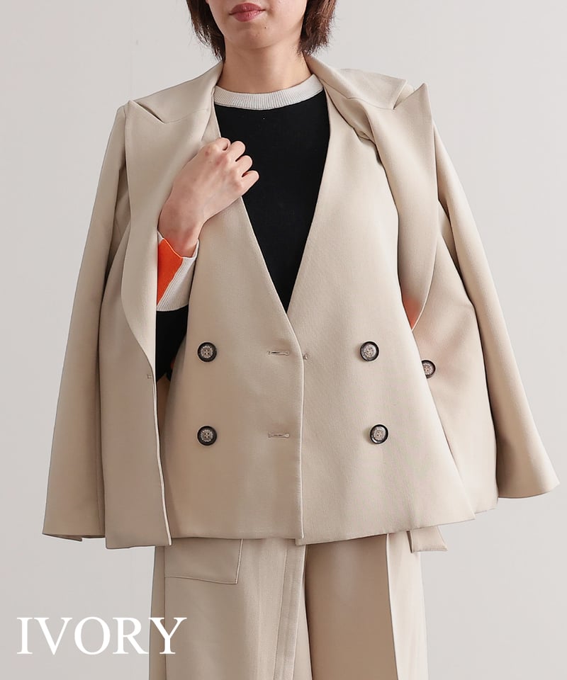 ジャケット・アウター DETACHABLE COLLAR COAT R2403-SJK743】Tailor collar shoulder jacket（174