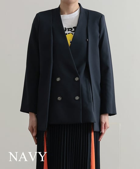 【R2601-MJK955】 Collarless shoulder jacket（1741043）