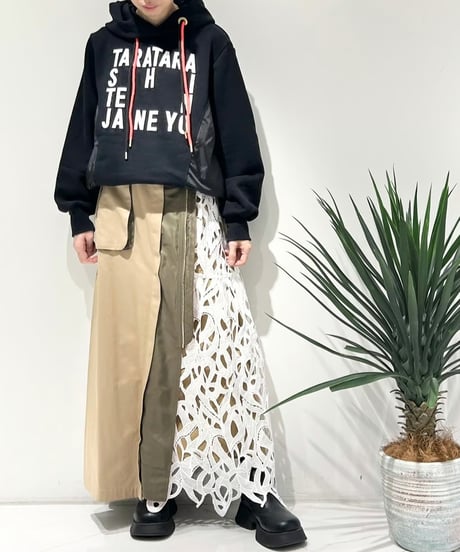 【R2501-DRS756】Asymmetry Lace skirt (1740878)