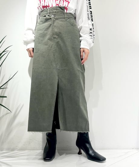 【R2503-WSS881】 Washed slit skirt（1740996）