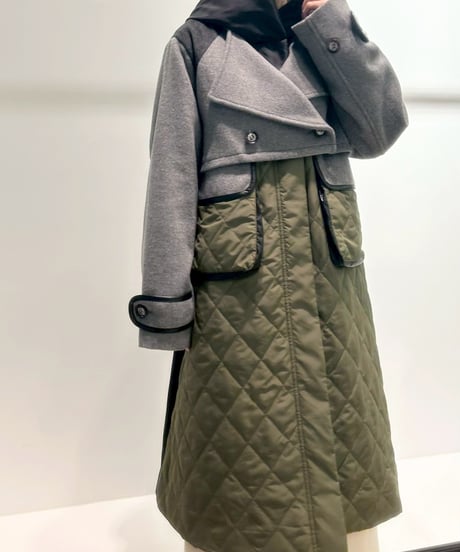 【R2503-QLT898】 Quilted long coat（1680060）