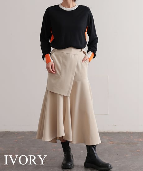 【R2403-RSK744】 Wrapped skirt (1740864)