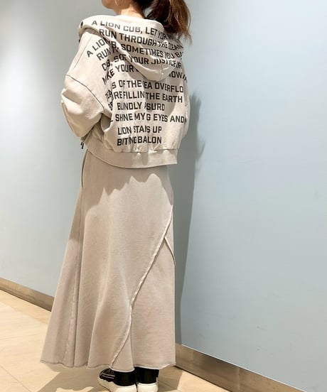 【R2503-LFS860】 Logo flared skirt (1740966）