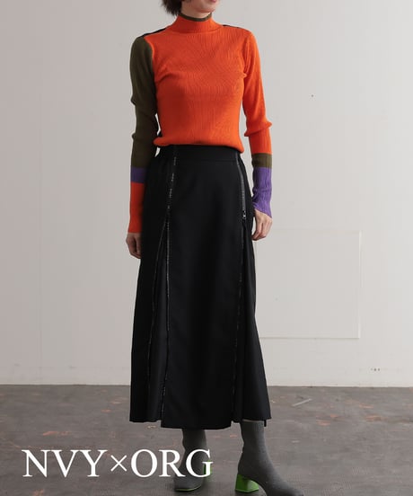 【R2403-BHN730】Bicolor high neck knit (1740836)