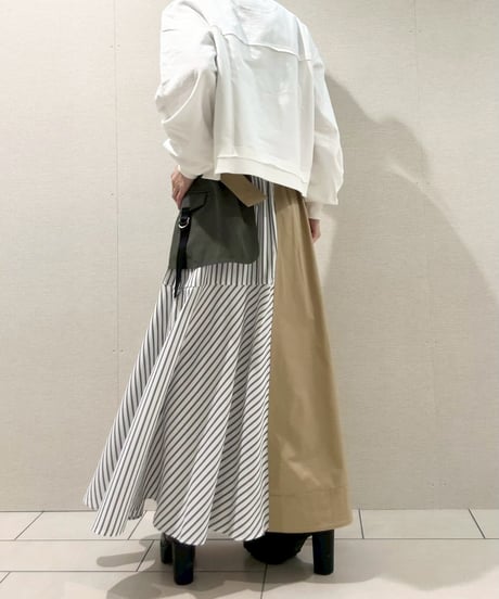 【R2601-LSK923】 Asymmetric military skirt (1741030)