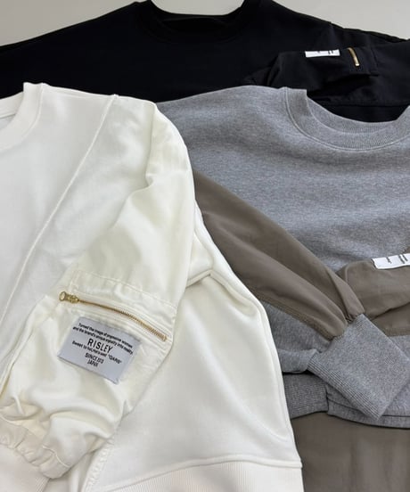【R2503-BSW869】Contrast panel sweatshirt（1740971）