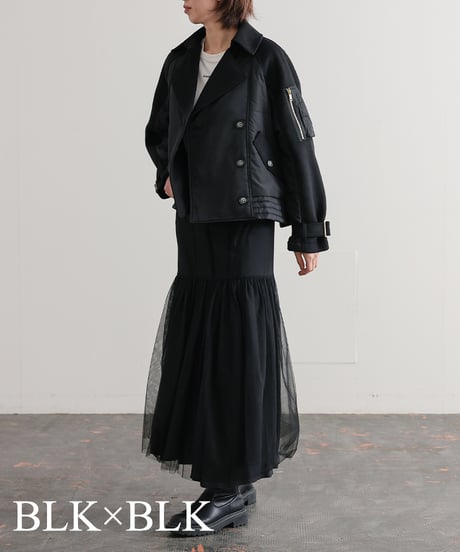 【R2403-DTC722】Docking short trench coat (1680041)