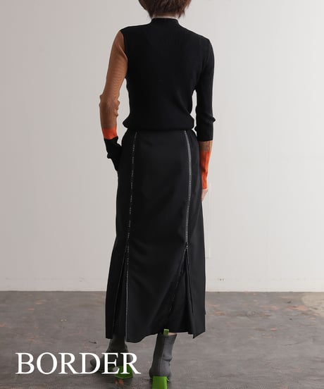 【R2403-BHN730】Bicolor high neck knit (1740836)