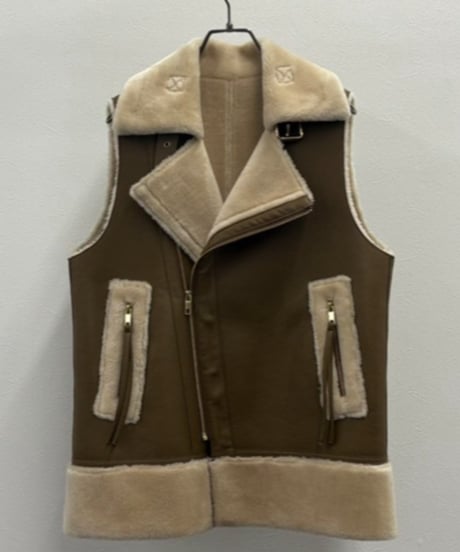 【R2503-BFV857】　Bomber fur vest（1680053）
