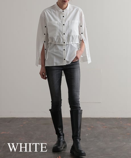 【R2403-ESB700】No collar ensemble blouse (1740796)