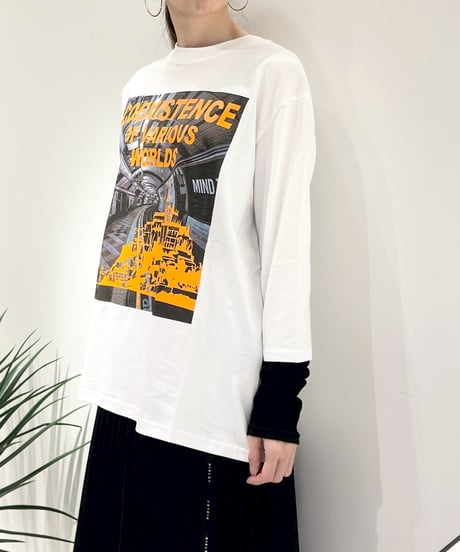 【R2503-PLT863】Printed long t-shirt（1740968）