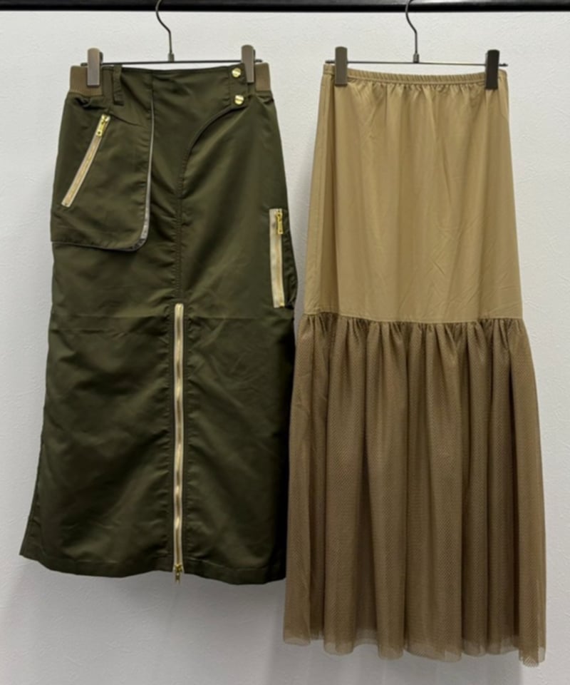 スカート ANREALAGE WRAP POLYESTER MILITARY SKIRT ANREALAGE WRAP POLYESTER MILITARY SKIRT