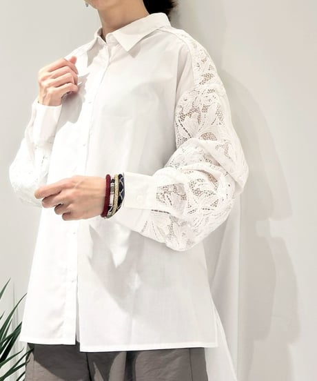 【R2601-RSS】 Lace panel shirt（1741151）