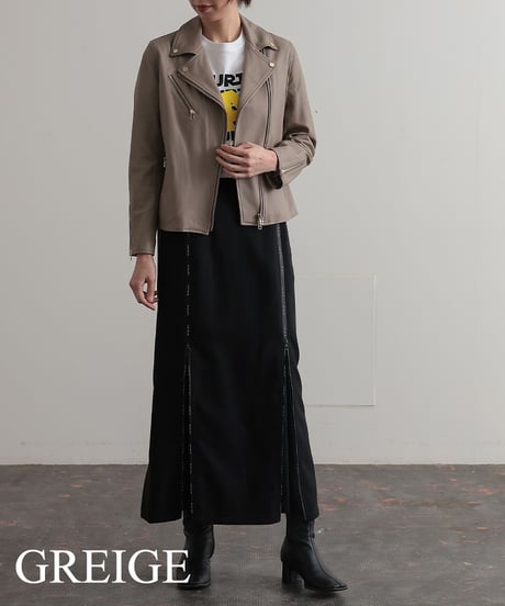 【R2403-LJK436】Lamb leather riders jacket (1680025)