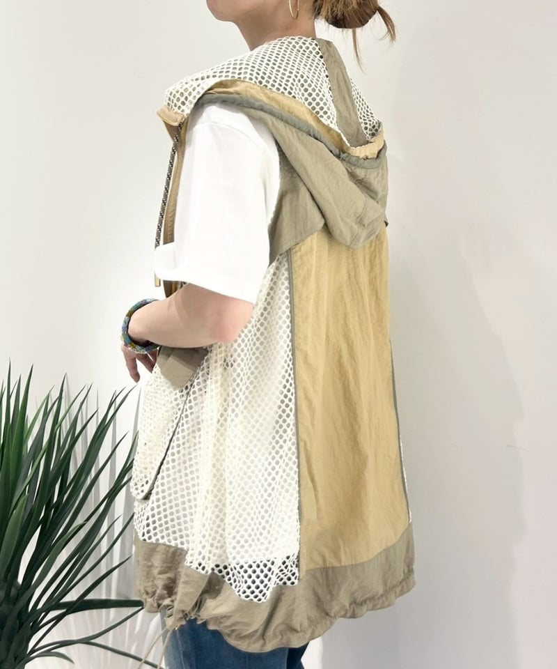R2601-FCV946】 Hooded tunic vest (1741051) | RI