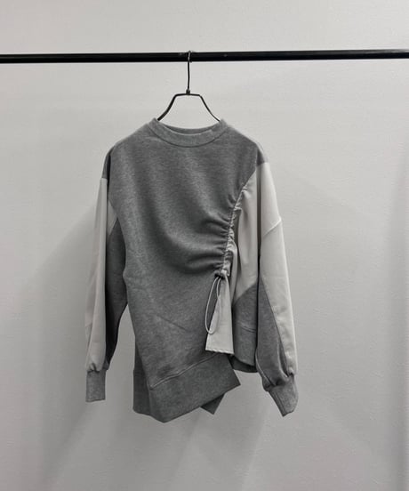 【R2601-DSW927】 Asymmetrical switching sweatshirt（1741032）