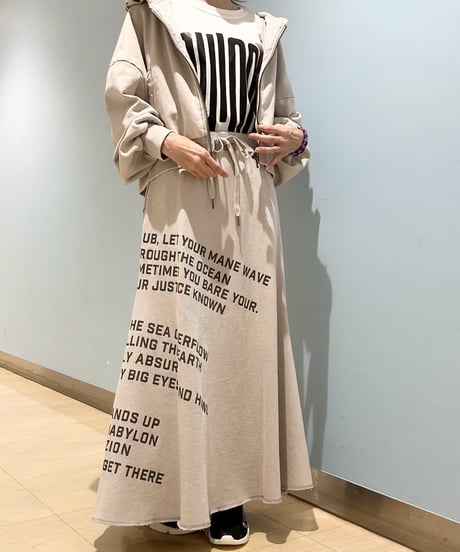 【R2503-LFS860】 Logo flared skirt (1740966）